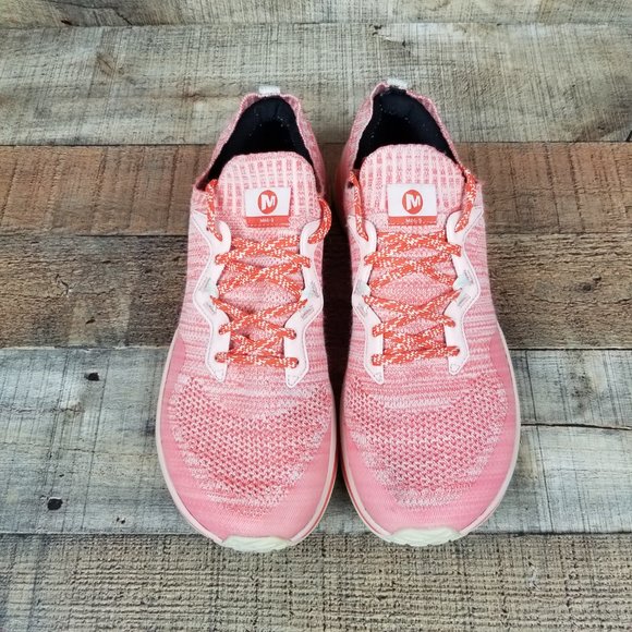 Merrell Mag-9 Orange Vibram Hiking Sneakers Knit - Picture 7 of 9